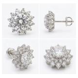 NO RESERVE 2 Ct Grown Diamond Silver Earring