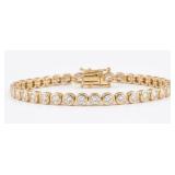NO RESERVE 8 Ct  Silver Lab Diamond Bracelet