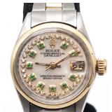 ROLEX DATEJUST Emerald Diamond 14k Yellow Gold