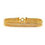 NO RESERVE 3 Ct  Diamond and Titanium Bracelet