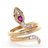 NO RESERVE 1 Ct Silver Ruby and Sapphire Ring