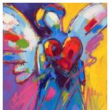 Peter Max, angel with heart