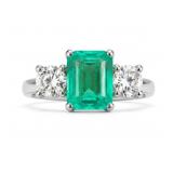 FINE JEWELRY  3.52 Ct Diamond & Emerald 14K Ring