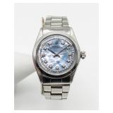 DIAMOND ROLEX Oyster, 34mm Mens BLUE MOP Diamond