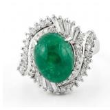 FINE JEWELRY  2.61 Ct Diamond & Emerald 14K Ring