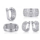 NO RESERVE 1.78 Ct Lab Diamond Silver Earring