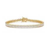 FINE JEWELRY  4 Ct Lab  Diamond Titanium Bracelet