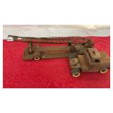 Structo die cast truck and ladder trailer