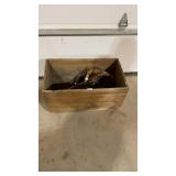 Wooden box and miscellaneous tools