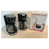 Set a three coffee makers