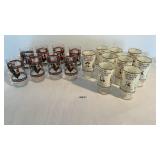 Chicken glasses and Coca Cola glasses