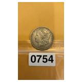 1879 Morgan, silver dollar