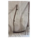 Scythe and hay fork