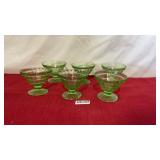 Vintage depression, glass dessert cups
