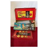 Vintage Erector set and woodburning set