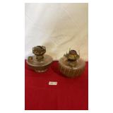 Vintage hanging oil lamps