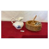 Vintage McCoy ceramic picture with Dutch windmill