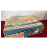 Vintage Early American pre-cut eight piece snack