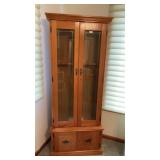 Oak Gun Cabinet 27ï¿½x13x72