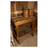 Cart wooden cart/twine string