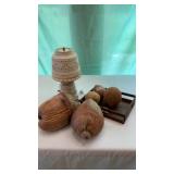 Coconuts and lamp