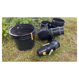 Plastic flower pots
