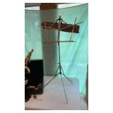 Music stand and alto saxophone