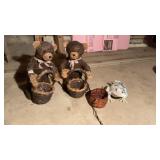 Straw bears outdoor ornaments