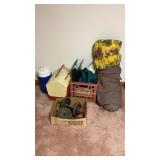 Miscellaneous lot vintage sleeping bag