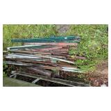 Lot of miscellaneous fence post steel