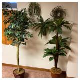 A lot of artificial greenery