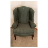 Wing back chair hunter green color