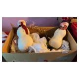 3 boses of Christmas decor