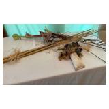 Bamboo poles and decor