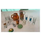 Miscellaneous cups and shot glasses