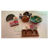 Painted bowl and miscellaneous lot