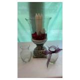 Large decorative vase with two vases