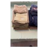 Two flats of towels