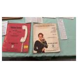 2 vintage telephone books and  signed Stacy