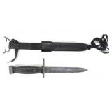 US M-7 Bayonet in an M-10 Scabbard Gen Cut Mfg