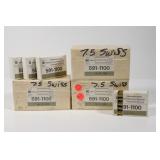220 Rounds 7.5 Swiss Military Surplus