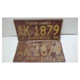 Minnesota 1955 Matched Set License Plates