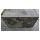 NO SHIPPING - Vtg Military Transit Chest