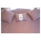 Queen Pink Comforter, 3 Throw Pillows