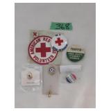Vintage Red Cross, etc. Pins