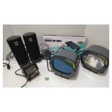 Strobe Lights, Computer Speakers & Shelf