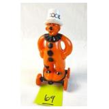 Zook the Clown Halloween Pull Toy by Rosbro 1950