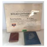 1918 YMCA Certificate & 1930