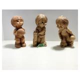 (3) Fannykins Statues - 6"-8" each