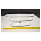 White Skinny Serving Trays - Ceramic